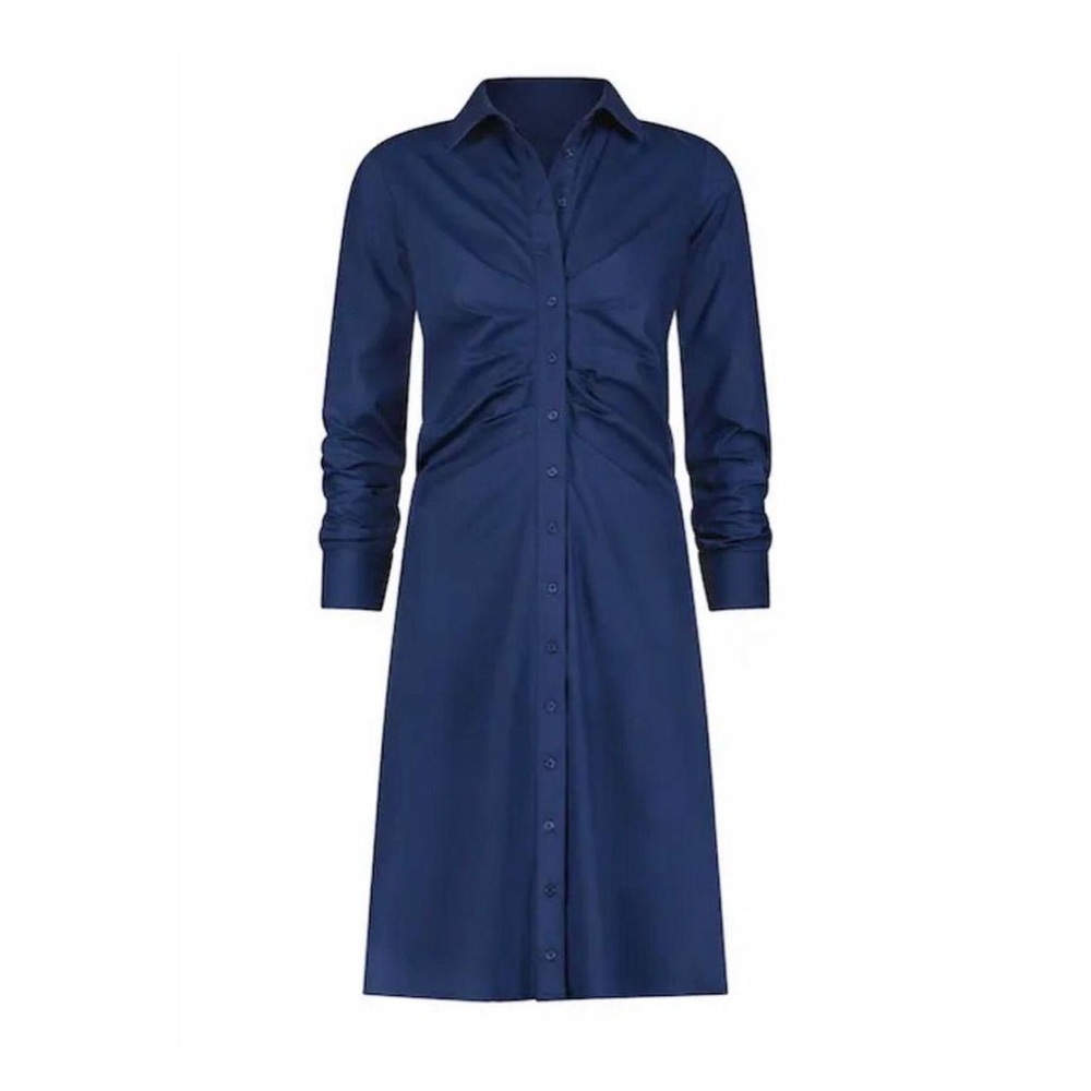 The Shirt Dress By Rochelle Behrens Ruched Button Down Szxxl — image 2 of 8
